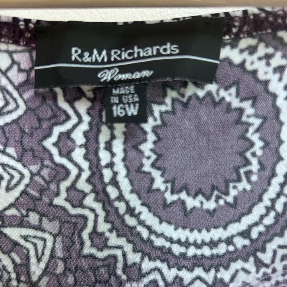 New R&M Richards Purple Pink Scoop Neck Sleeveless Sundress - Picture 6 of 8